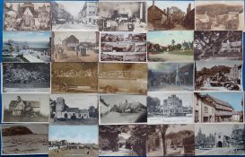 Postcards, Somerset, approx. 270 cards, RPs, printed and artist drawn to include charabanc
