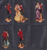 Cigarette cards, USA, Mayo, National Dances (Die cut), 5 cards, all French, nos 2, 5, 9, 10 & 14 (