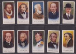 Cigarette cards, Carreras, two sets, Famous Men (25 cards) inc. Abraham Lincoln, George Washington