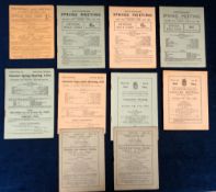 Horseracing, a collection of 10 Midland track War Time and pre War postcards, Warwick 4th & 5th