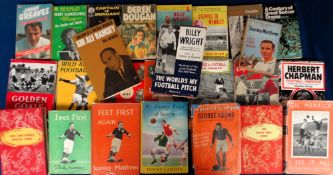 Football Biographies, a collection of 26 hardback and softback books, mostly 1950/60's all