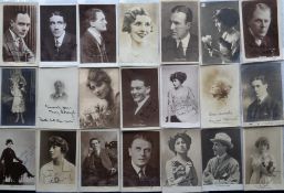 Postcards, 50 Signed postcards of Early Cinema stars including Henry Ainley, Diana Manners, Gerald