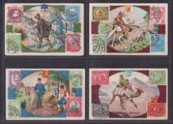 Trade cards, USA, Sherman Bros. & Co, Chicago, Mail Carriers & Stamps, 'P' size, 41 cards (gd/vg)