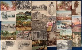 Postcards, Ceylon, approx. 80 cards to include Columbo, Kandy, the tea making process, street