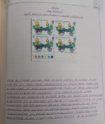 Stamps, GB QEII decimal mint stamps mainly in traffic light blocks 1974-7 neatly written up together