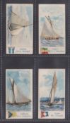 Cigarette cards, Hignett's, Yachts (Black back), four cards, Almida Capt. Steward, Trebor Mr D.T.