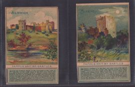 Trade cards, Grantham & Co, Famous British Castles, 'P' size (set, 6 cards) (gd)