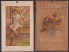Tobacco advertising, USA, Allen & Ginter, two shop advertising display signs for 'Our Little