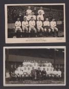 Football postcards, Tottenham Hotspur F.C., two photographic postcards, Tottenham Hotspur FC