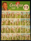 Trade advertising poster, A&BC Gum, shop display advertising poster for Cricket Picture Cards,