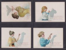Trade cards, Mellin's Foods, set & part set, Shadowgraphs (set, 12 cards), sold with Bookmarks -