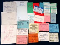 Football, Tottenham Hotspur, a collection of match day passes (1980's) a few tickets,