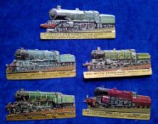 Trade issue, Metallic 5 shaped embossed Train issues c1927 issued either by Magnet or Modern Boy