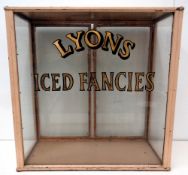 Lyons Iced Fancies Glass Cabinet, (approx. size 32 X 62 X 63 cms), with serving doors to rear (1