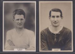 Cigarette cards, Phillips, Footballers (Premium issue), two cards, no 91 F. Bradshaw & no 490 H.