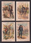 Trade cards, France, Pernot, French Army Regiments, 'P' size, 24 cards, mixed backs (some with sl