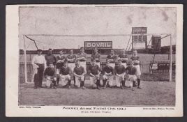 Football postcard, Woolwich Arsenal FC 1903-04, printed sepia card showing teamgroup in goalmouth