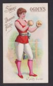 Cigarette card, Ogden's, Sporting & Other Girls, 'P' size, type card, 'Smoke Ogden's Demon Flake'