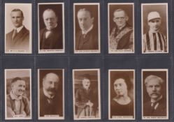 Cigarette cards, Millhoff In the Public Eye (set 36 cards) including Dixie Dean, Winston