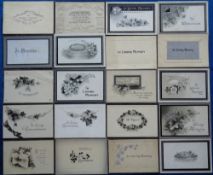 Ephemera, In Memoriam cards, 29 cards dating from between 1874 and 1945 to include one which