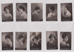 Cigarette cards, Egypt, Stamelis G. Douras, Photo Series 11, Beauties, plain back, 48 cards (gd)