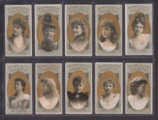 Cigarette cards, USA, Thos. Hall, Actresses, ref. N342-3, Type B, 12 cards, Josie Cerbi, Marie