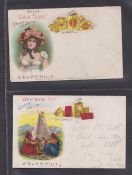 Cigarette cards, Wills Advertisement cards, Postcards (2) Westward Ho Indian Camp & Gold Flake