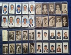 Cigarette / trade cards, 13 sets all cricket related; Hill Famous Cricketers (series of 40), Drapkin