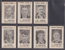 Trade cards, Grimsby Evening Telegraph, Town Stars, 'M' size, 7 cards nos 1, 2, 6, 7, 13, 23 & 34 (