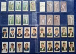 Cigarette cards, Over 145 cards all Australian Cricket issues in part sets / small runs including