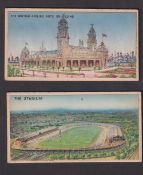 Cigarette card original artwork, Salmon & Gluckstein, The Great White City, two pieces of original