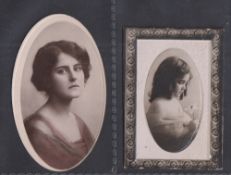 Cigarette card, Kuit, two type cards, British Beauties (Oval) (1, ref. H244, picture no 1) &