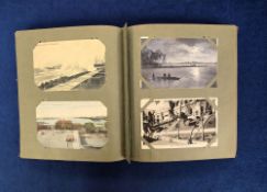 Postcards, Ceylon, a collection of 200 cards of Ceylon in vintage album, inc. Gruss Aus style, tea