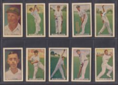 Trade cards, Boy's Captain (Australia), Cricketers (set 18 cards) including 2 x Donald Bradman (