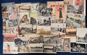 Postcards, Foreign, a selection of approx. 500 cards RPs, printed and artist drawn, to include