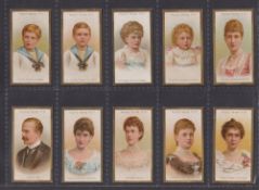 Cigarette cards, Taddy Royalty series (set 25 cards) (gd/better)