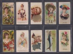 Cigarette cards, USA, Duke's 30 cards all standard sized from various series including Perilous