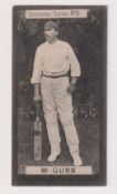 Cigarette card, Clarke's, Cricketer Series, type card, no 8 W. Gunn, Nottingham (gd) (1)
