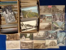 Postcards, UK, Ireland and Channel Isles, 1000+ cards to include Brighton, Malvern, Weymouth,