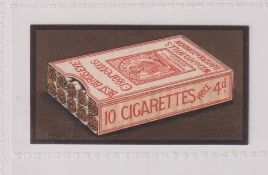 Cigarette card, Wills, Advertisement card (Cigarette Packet) early c1888 issue, type card with