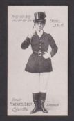Cigarette card, Fraenkel Bros., Music Hall Artistes (White card), type card, Fannie Leslie 'Pretty
