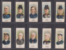 Cigarette cards, Player's England's Naval Heroes narrow, descriptive backs (gen gd a few near gd)