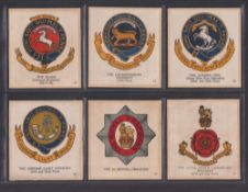 Tobacco silks, John Sinclair, Regimental Badges, 'L' size, (set, 50 silks), (some with sl faults but