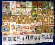 Trade cards, a collection of 50+ early UK advertising cards, mostly 1880's/90's, early 1900's,