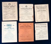 Horseracing, a collection of 6 Northern and Scottish pre-War racecards, Beverley 9th June 1926,