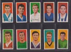 Trade cards, Barratt Famous Footballers A10 (set 50 cards) including Gordon Banks (gen vg)