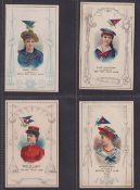 Cigarette cards, USA, Duke's, Yacht Colors of the World, 'X' size, four cards, New York Yacht