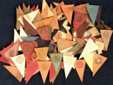 Tobacco leathers, ATC, College Seals (Pennant shaped), a collection of 100+ College Seal Pennants,
