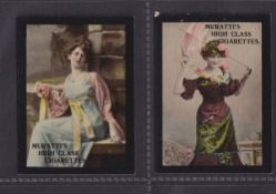 Cigarette cards, Muratti, Beautiful Women, 'L' size, ref. H284, two cards, pictures nos 29 (one