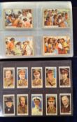 Trade cards, over 70 apparently complete sets contained in 4 albums, many different issuers